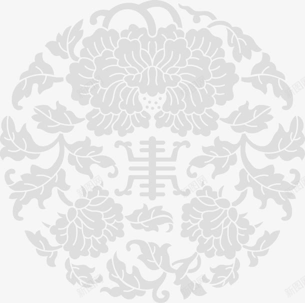 灰色中国风花纹海报png免抠素材_88icon https://88icon.com 国风 海报 灰色 花纹