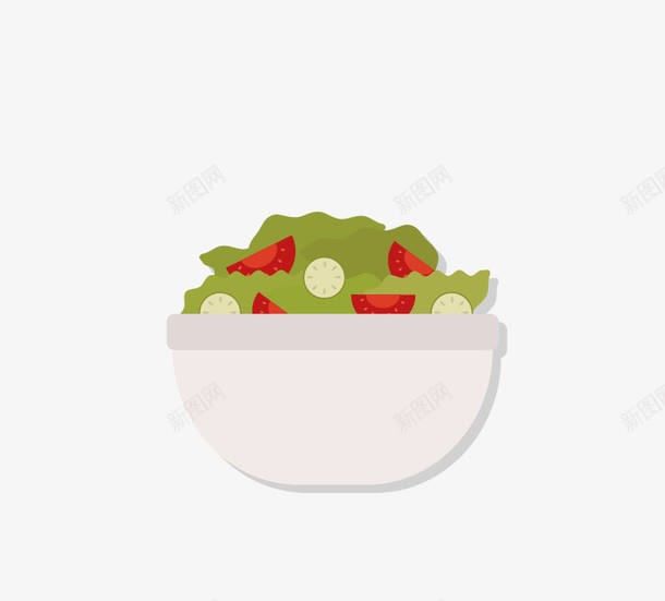 一碗水果蔬菜沙拉png免抠素材_88icon https://88icon.com 减肥餐 水果 沙拉 瓜果 绿色 蔬菜 食物