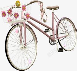 粉色单车素材