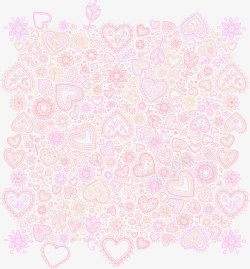 爱心花朵粉色背景装饰素材