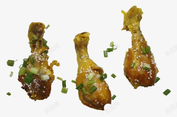葱花烤鸡腿png免抠素材_88icon https://88icon.com 产品实物 快餐食品 烤鸡腿 葱花 餐饮美食