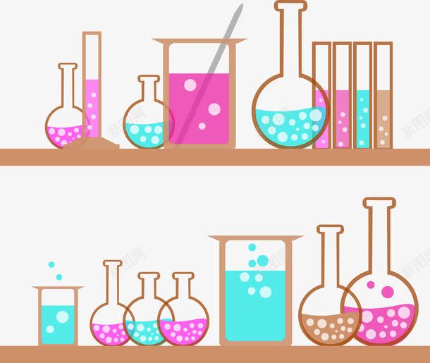 彩绘化学实验器皿png免抠素材_88icon https://88icon.com 化学 化学实验 医学器皿 器皿 彩绘 矢量图形 素材