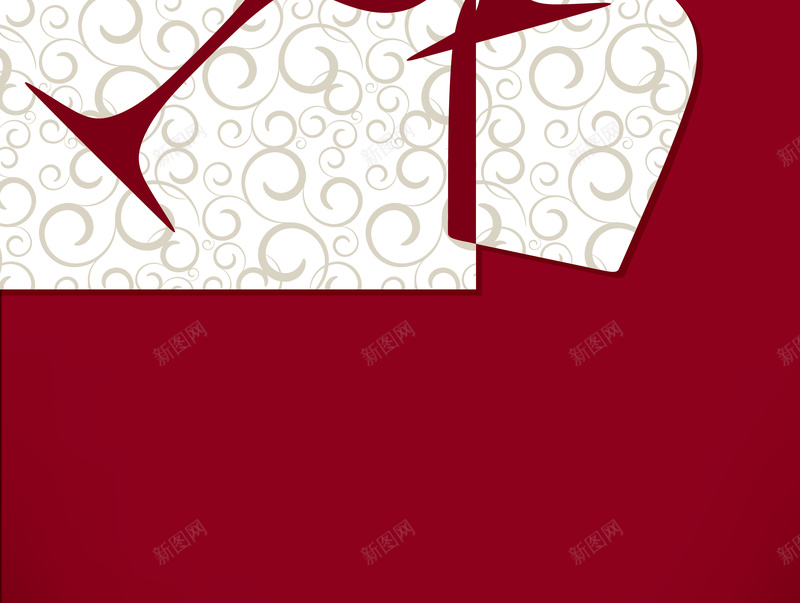 矢量西餐菜单封面ai_88icon https://88icon.com 封面 手绘 矢量 红色 背景 菜单 西餐 高脚杯 矢量图