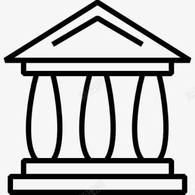 雅典神庙博物馆图标图标