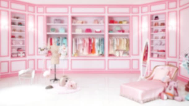 粉色可爱卧室背景