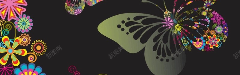 绚丽蝴蝶背景矢量图ai设计背景_88icon https://88icon.com 海报banner 纹理 绚丽 花纹 蝴蝶 质感 矢量图