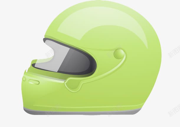 卡通绿色摩托车头盔png免抠素材_88icon https://88icon.com 卡通 头盔 摩托车 绿色