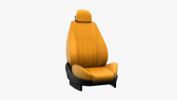 黄色舒适汽车座椅素材