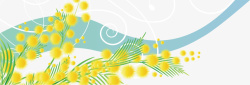 黄色小花背景装饰图案矢量图素材
