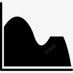 数据波动图连续数据平面波图图标高清图片