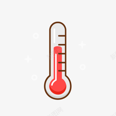 温度计简约卡通温度计标图矢量图图标图标