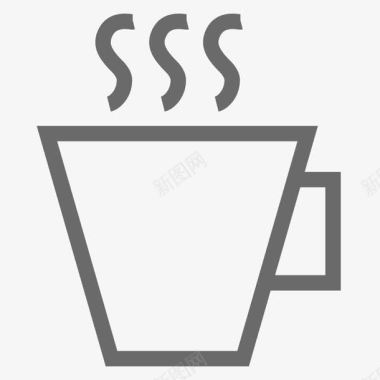 挖沙子咖啡杯子FoodBeverageLineicons图标图标