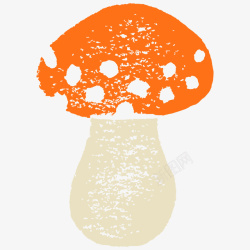 手绘蘑菇卡通植物矢量图素材