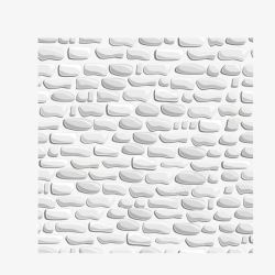 白色墙壁鹅卵石墙头矢量图素材