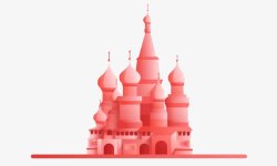 一座建筑红色城堡高清图片