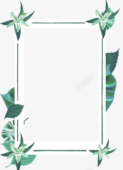 新用户注册边框装饰绿色小青新边框装饰高清图片