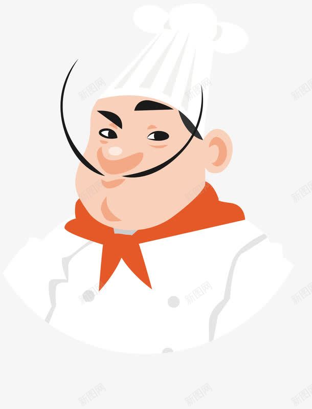 白色衣服的厨师png免抠素材_88icon https://88icon.com 厨师 厨师头像 大胡子 星级厨师 白色制服 矢量png