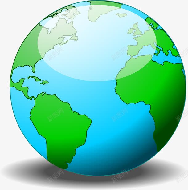 手绘可爱地球png免抠素材_88icon https://88icon.com 全球 卡通地球 地球 蓝色地球