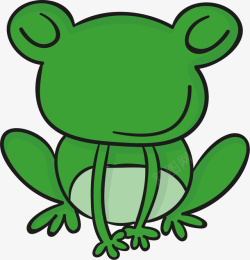 绿色的小青蛙矢量图素材