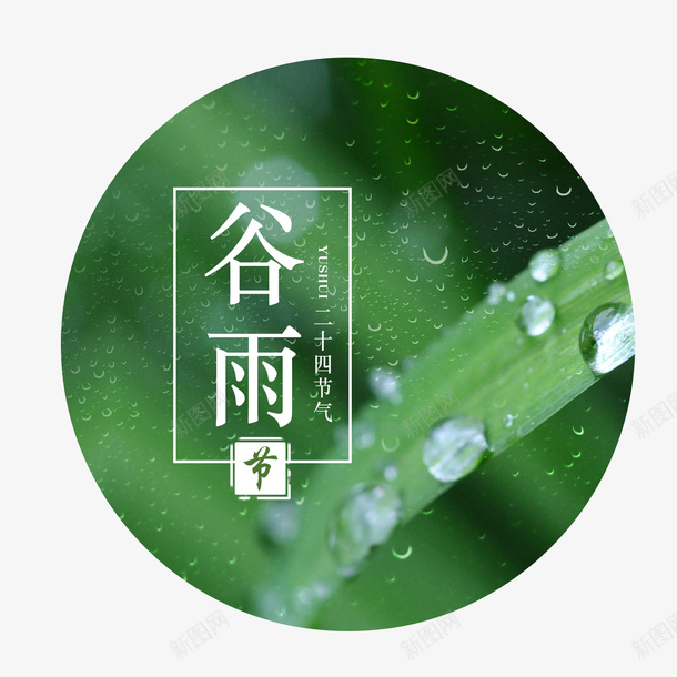 谷雨创意圆形psd免抠素材_88icon https://88icon.com 下雨 创意 圆形 绿色 谷雨 谷雨创意设计