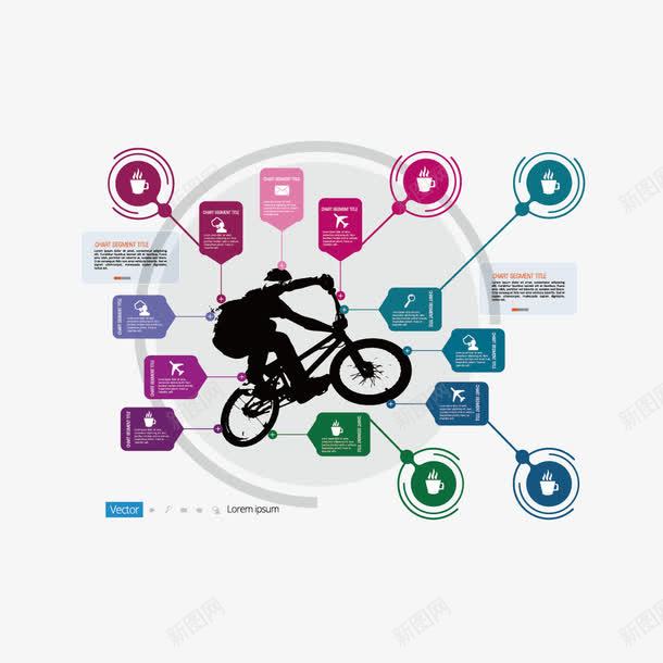 骑车分析图png免抠素材_88icon https://88icon.com ppt 人 信息图 自行车 骑车