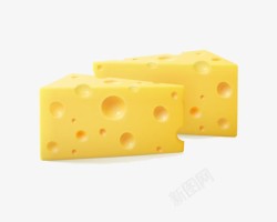 外国食品两块奶酪高清图片