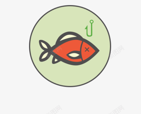 红色的鱼图标图标