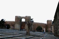 古城墙景区著名景点阿维拉古城墙高清图片