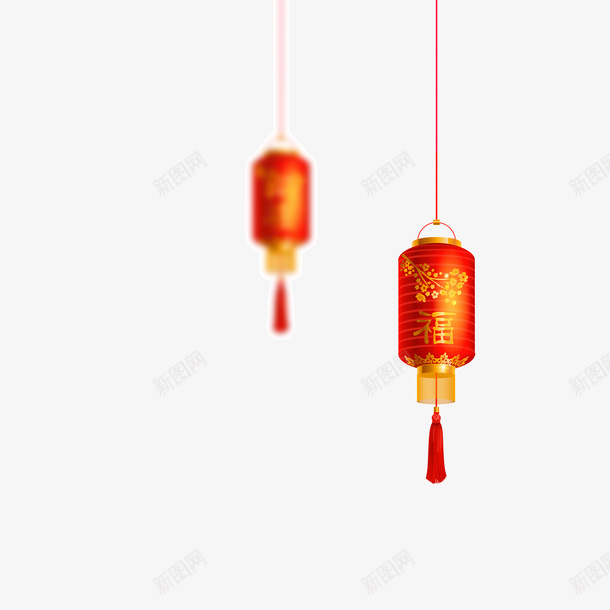 大红灯笼装饰png免抠素材_88icon https://88icon.com 新年 物件 红色 装饰