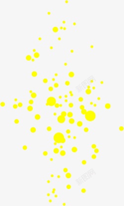 黄色漂浮气泡装饰素材