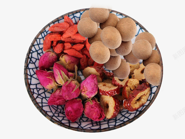桂圆红枣png免抠素材_88icon https://88icon.com 实物 枸杞 桂圆 盘子 红枣 美食 花纹 食物