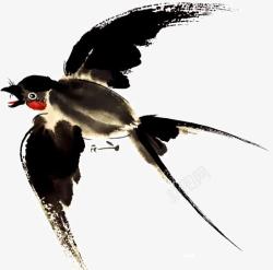 水墨画燕子素材