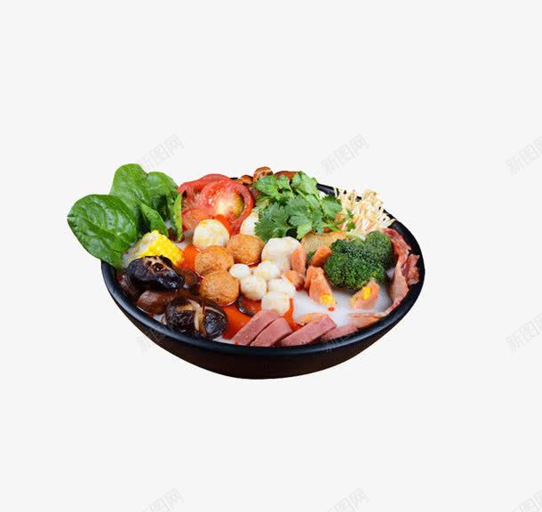 火锅碗里的食物png免抠素材_88icon https://88icon.com 丸子 产品实物 西兰花 西红柿 青菜 食物 香菇