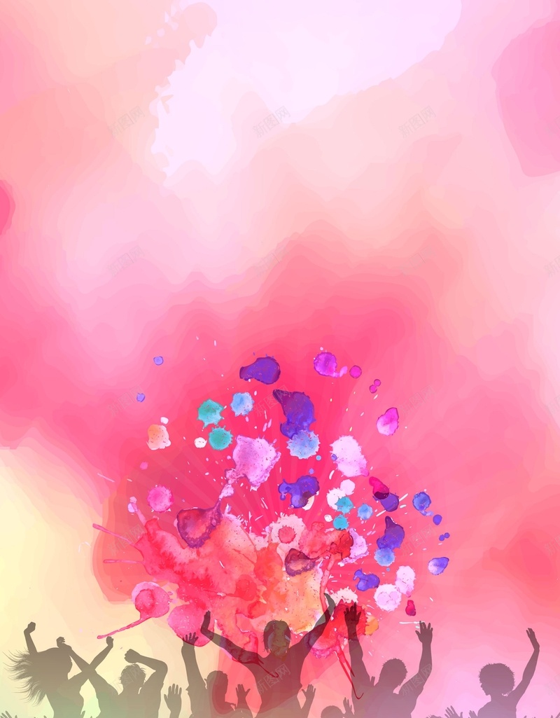 水彩青春五四青年节背景矢量图ai设计背景_88icon https://88icon.com 五四 五四运动 人物剪影 手绘 水彩泼墨 炫彩青春 狂欢人群 狂欢庆祝 青年人 青年剪影 青年节 矢量图