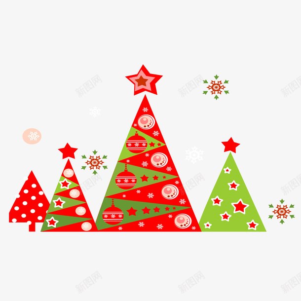 装饰圣诞树元素矢量图ai免抠素材_88icon https://88icon.com Christma Christmas 圣诞树 圣诞节 圣诞装饰 装饰图案 矢量图