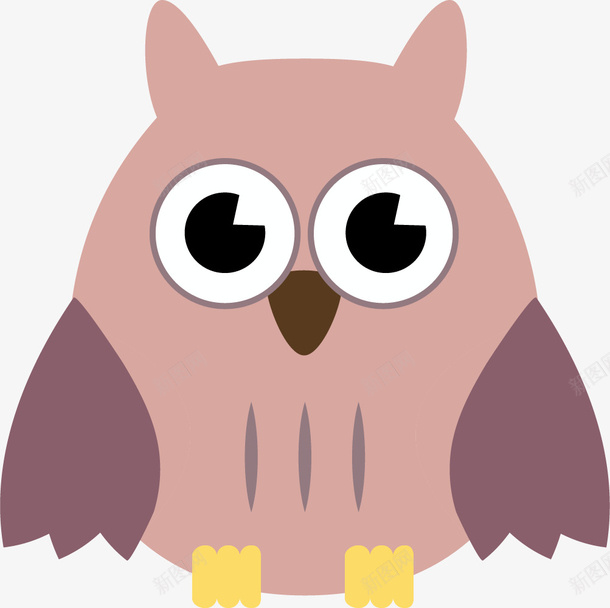 紫粉色大眼睛猫头鹰矢量图ai免抠素材_88icon https://88icon.com 卡通猫头鹰 可爱猫头鹰 大眼睛 扁平风格 矢量扁平猫头鹰 矢量猫头鹰 紫粉色 矢量图