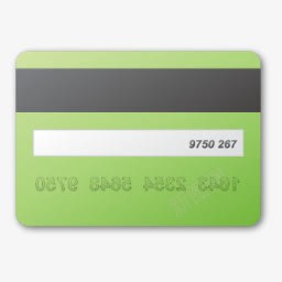 信用卡样机绿色信用卡图标图标