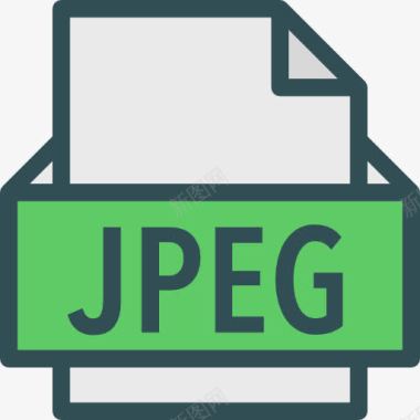 线上文件JPEG图标图标