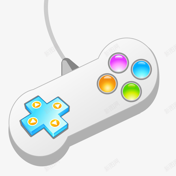 卡通游戏手柄矢量图ai免抠素材_88icon https://88icon.com 卡通 打游戏 游戏手柄 灰色 玩游戏 矢量图