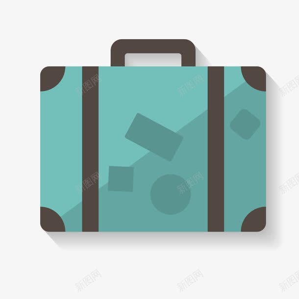 卡通手提箱矢量图ai免抠素材_88icon https://88icon.com 卡通 手提箱 旅游 矢量图