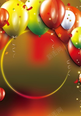 节日气球背景装饰矢量图背景