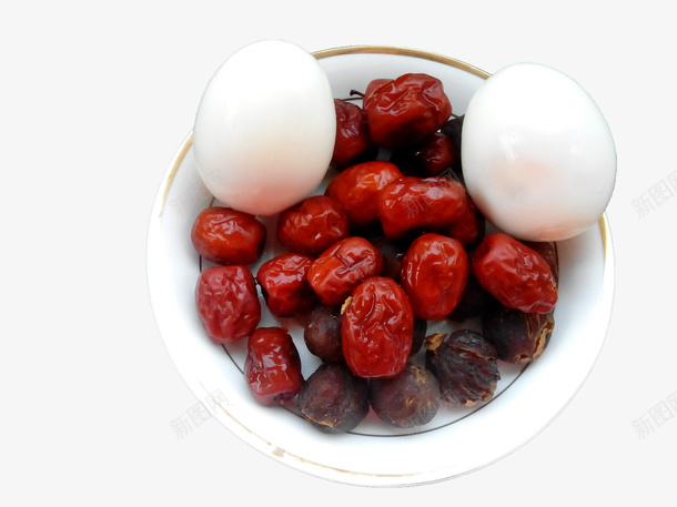 红枣鸡蛋png免抠素材_88icon https://88icon.com 桂圆红枣 碗 红枣 食品 鸡蛋