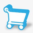 蓝色发光购物车png免抠素材_88icon https://88icon.com 发光 蓝色 购物车