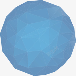 圆形立体圆形蓝色透明素材