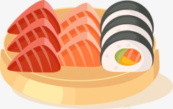 寿司迷你生鱼片矢量图素材