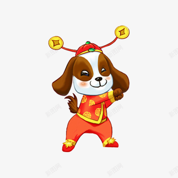 卡通跳舞的小狗图png免抠素材_88icon https://88icon.com 卡通 可爱的 喜庆的 小狗 狗年 跳舞 高兴地