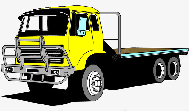简约的手绘黄色卡车png免抠素材_88icon https://88icon.com 卡车 简约 简约黄色 黄色 黄色简约