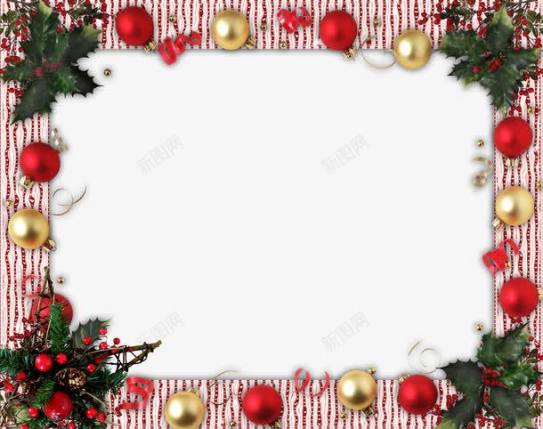 圣诞节日花朵装饰边框背景png免抠素材_88icon https://88icon.com 圣诞 背景 节日 装饰 边框