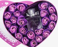 紫色玫瑰香水爱心礼物素材