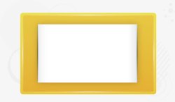 矩形黄色文本框矢量图素材